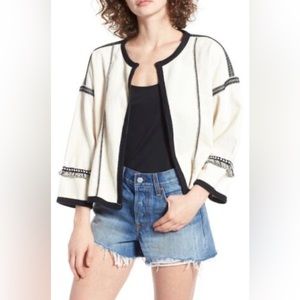 Moon River White and Black Women's Jacket